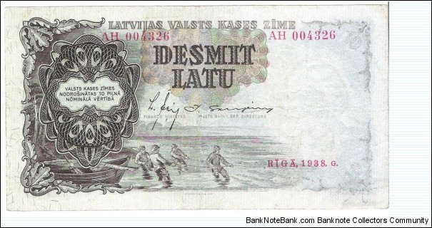 10 Latu(1938) Banknote