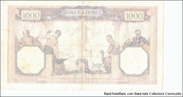 Banknote from France year 1927