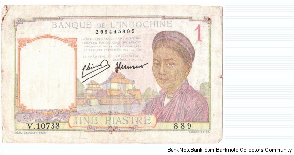 1 Piastre(French Indochina 1949)  Banknote