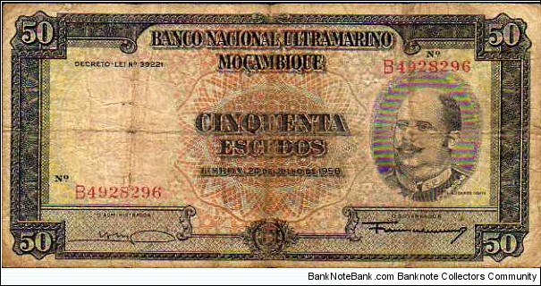 50 Escudos__
pk# 106 a__
24.07.1958 Banknote