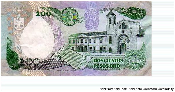 Banknote from Colombia year 1985