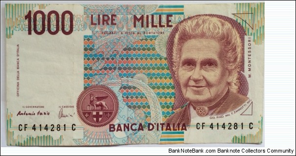 1000 lire Banknote