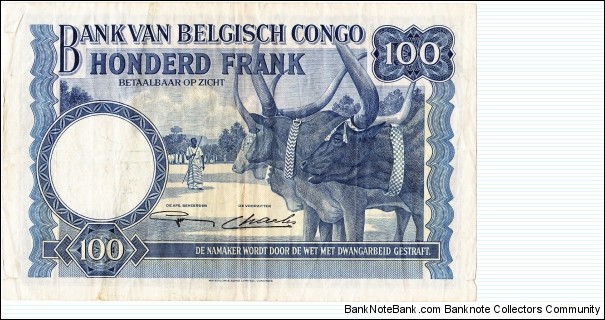 Banknote from Congo year 1947