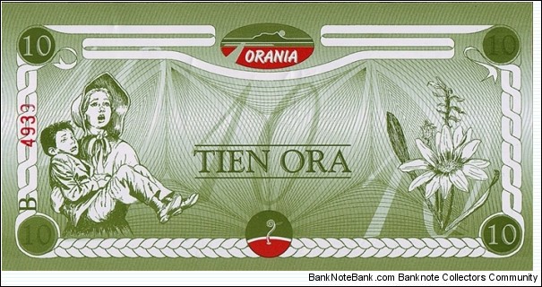 Orania N.D. 10 Ora.

Type 'B'. Banknote