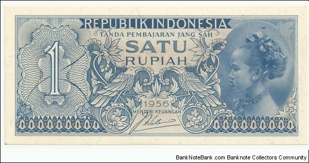 IndonesiaBN 1 Rupiah 1956 Banknote