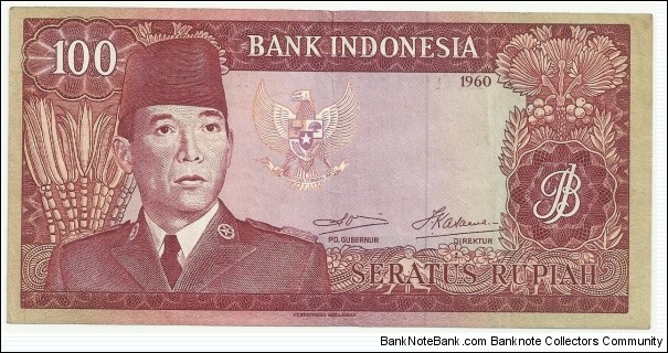 IndonesiaBN 100 Rupiah 1960 Banknote