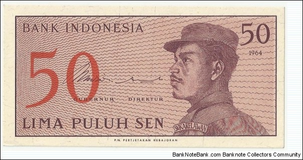 IndonesiaBN 50 Sen 1964 Banknote