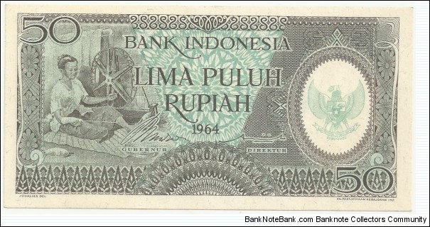 IndonesiaBN 50 Rupiah 1964 Banknote