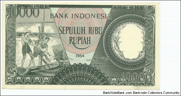 IndonesiaBN 10000 Rupiah 1964(green) Banknote