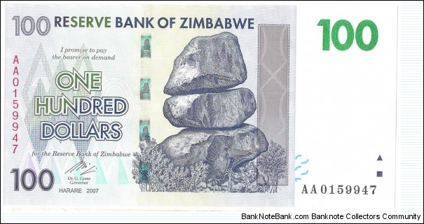 100 Dollars Banknote
