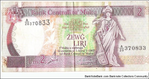 2 Liri(1994 issue) Banknote