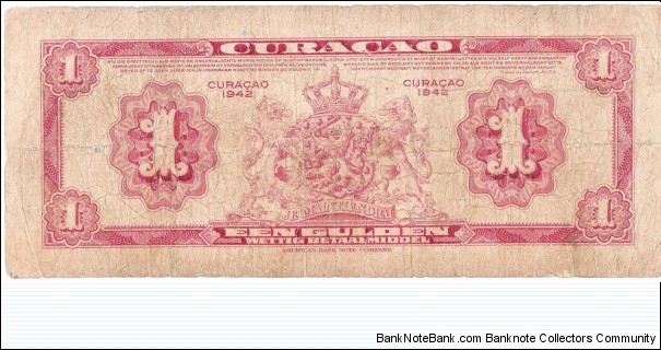 Banknote from Curacao year 1942