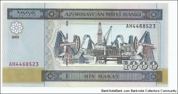 Azerbaijan 1000 Manat 2001 Banknote