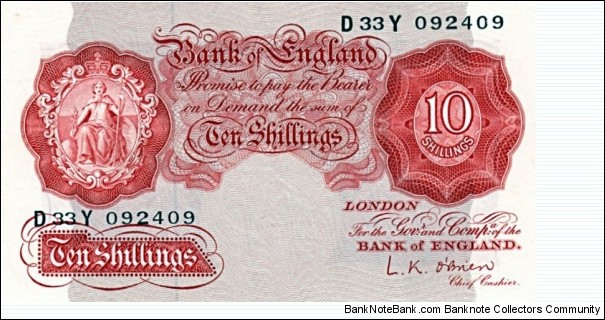 Bank of England 10 Shillings Banknote