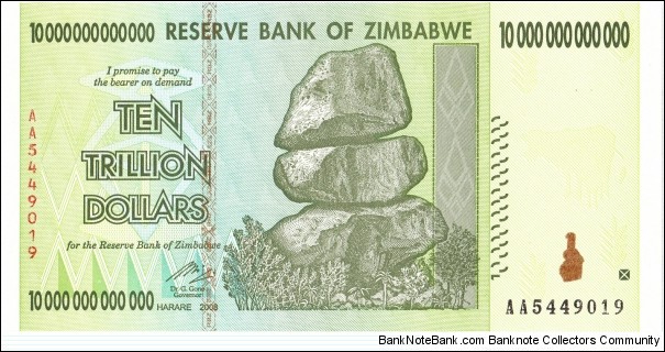 10 trillion dollars Banknote