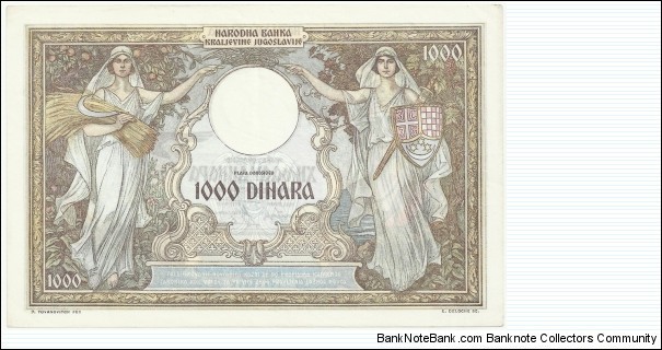 Banknote from Yugoslavia year 1931