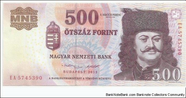 Hungary 500 Forint 2013 Banknote