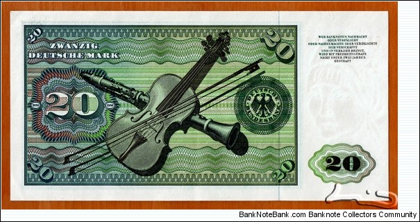 Banknote from Germany year 1970
