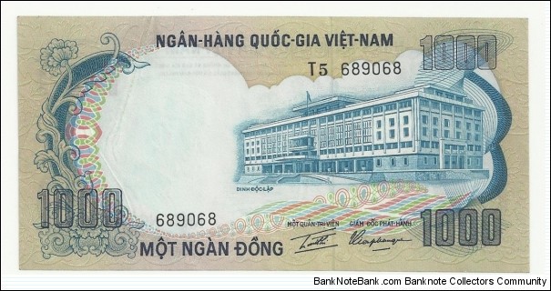 VietNam-South 1000 Ðồng ND(1972) Banknote