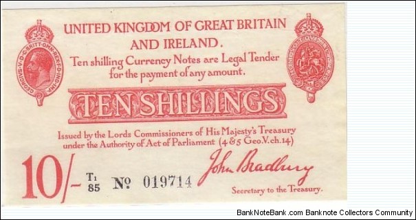 Banknote from United Kingdom year 1912