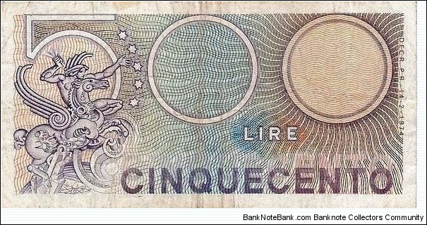 Banknote from Italy year 1974