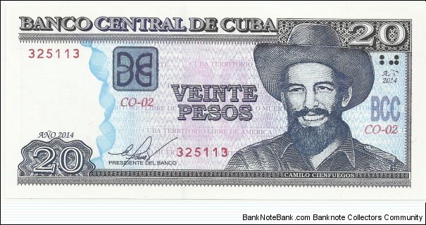 Cuba 20 Pesos 2014 Banknote