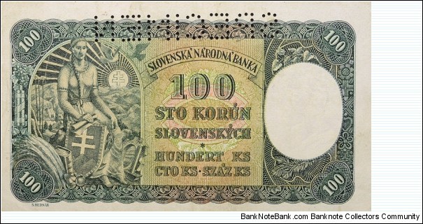 Banknote from Slovakia year 1940