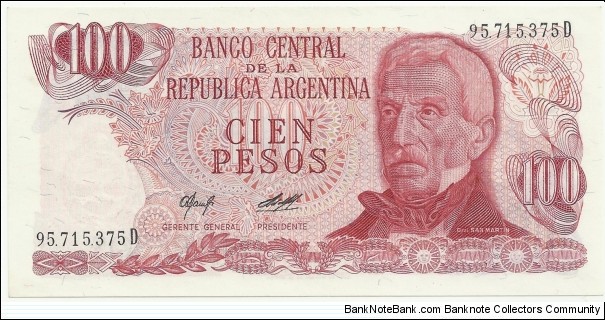 Argentina 100 Pesos ND(1976) Banknote