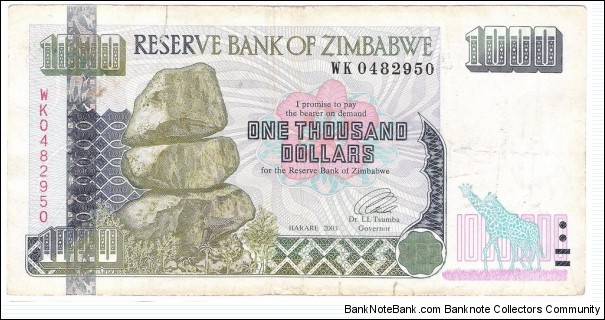 1000 Dollars(2003) Banknote