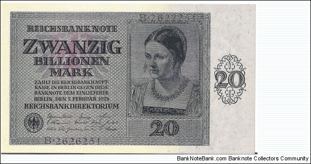 20.000.000.000.000 Mark (Modern Reprint) Banknote