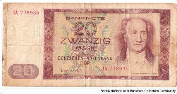 20 Mark(East Germany 1964) Banknote