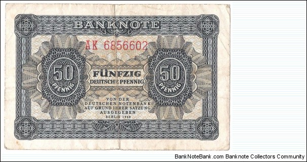 50 Pfennig(East Germany 1948) Banknote