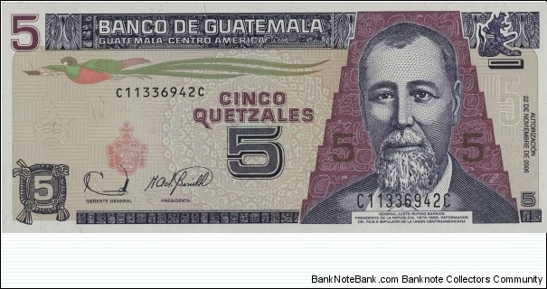 5 Quetzales Banknote