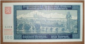 100 Korun, under Bohemia & Moravia Banknote