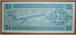 2 1/2 Gulden, airplane. Banknote