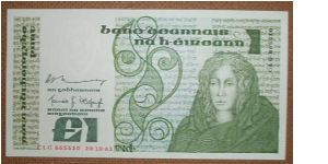 1 Pound, unusual portrait. Banknote