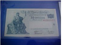 50 centavos Moneda Nacional
Serial E 09.712.336

Signs Carreras-Maroglio Banknote
