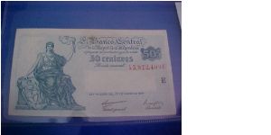 50 centavos moneda nacional
Serial E 15.872.400
Signs Carreras Maroglio Banknote