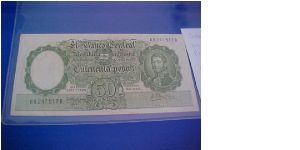 50 pesos moneda nacional
Serial B
68.247.517
Signs Fábregas-Méndez Delfino Banknote