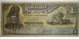 1 Gourde. Rare. Banknote