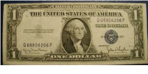 US 1 Dollar Silver Certificate 1935D Banknote