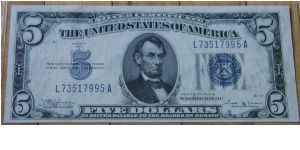 US 5 Dollar Silver Certificate 1934 Banknote