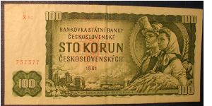 Czechoslovakia 100 Korun 1961 Banknote