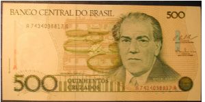 Brazil 500 Cruzados 1987 Banknote