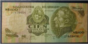 Uruguay 100 New Pesos 1991 Banknote