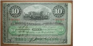 10 Pesos, very old/beautiful. Banknote