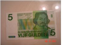 Netherlands P-95 5 Gulden 1973 Banknote