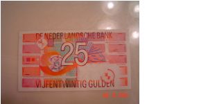 Netherlands P-100 25 Gulden 1989 Banknote