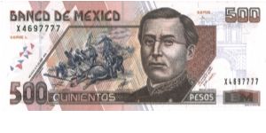 P-NEW, 500 Pesos, 1999 Banknote