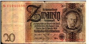 20 Reichsmarks Banknote